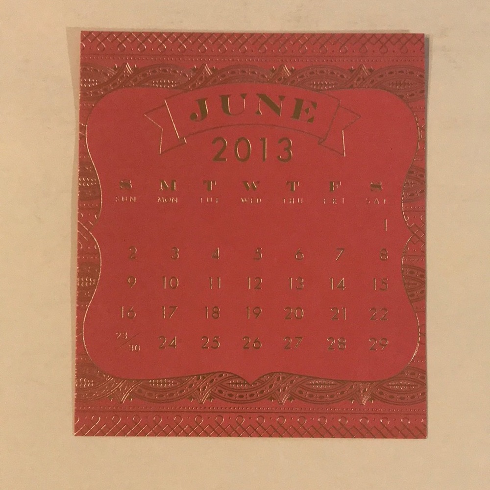 Paper Source 2013 Gold Foil Calendar - Picture 9 of 14